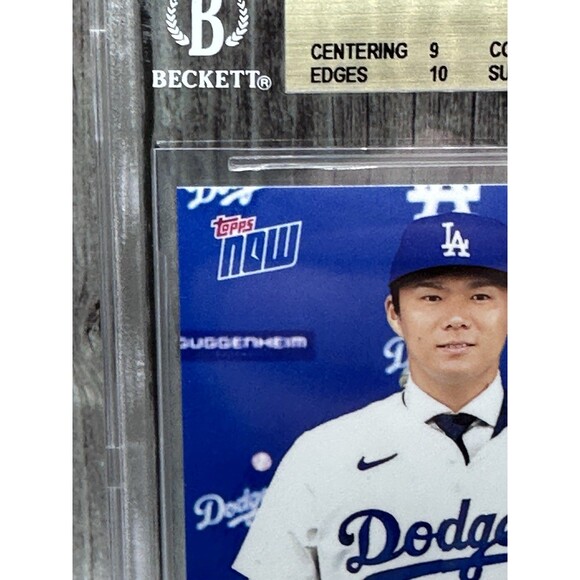 2023 TOPPS NOW OFFSEASON #OS25 YOSHINOBU YAMAMOTO ROOKIE RC BGS 9.5 Gem Dodgers - Picture 4 of 9